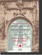 Le Carnet de France Croix-Rouge 1970 avec oblitération spéciale rouge