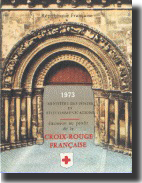 France - Booklet Red Cross 1973 with special red cancellation